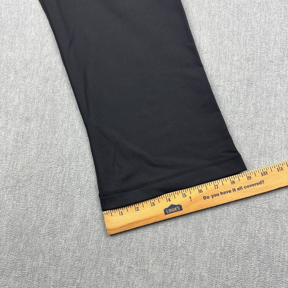 Lululemon Pants Women 10 Black Reversible Groove Crop Wide Leg Fit Yoga Dance - Picture 13 of 14